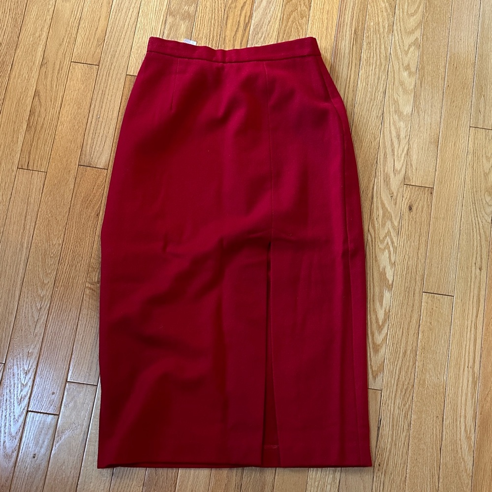 Michele Red Wool Women's Skirt